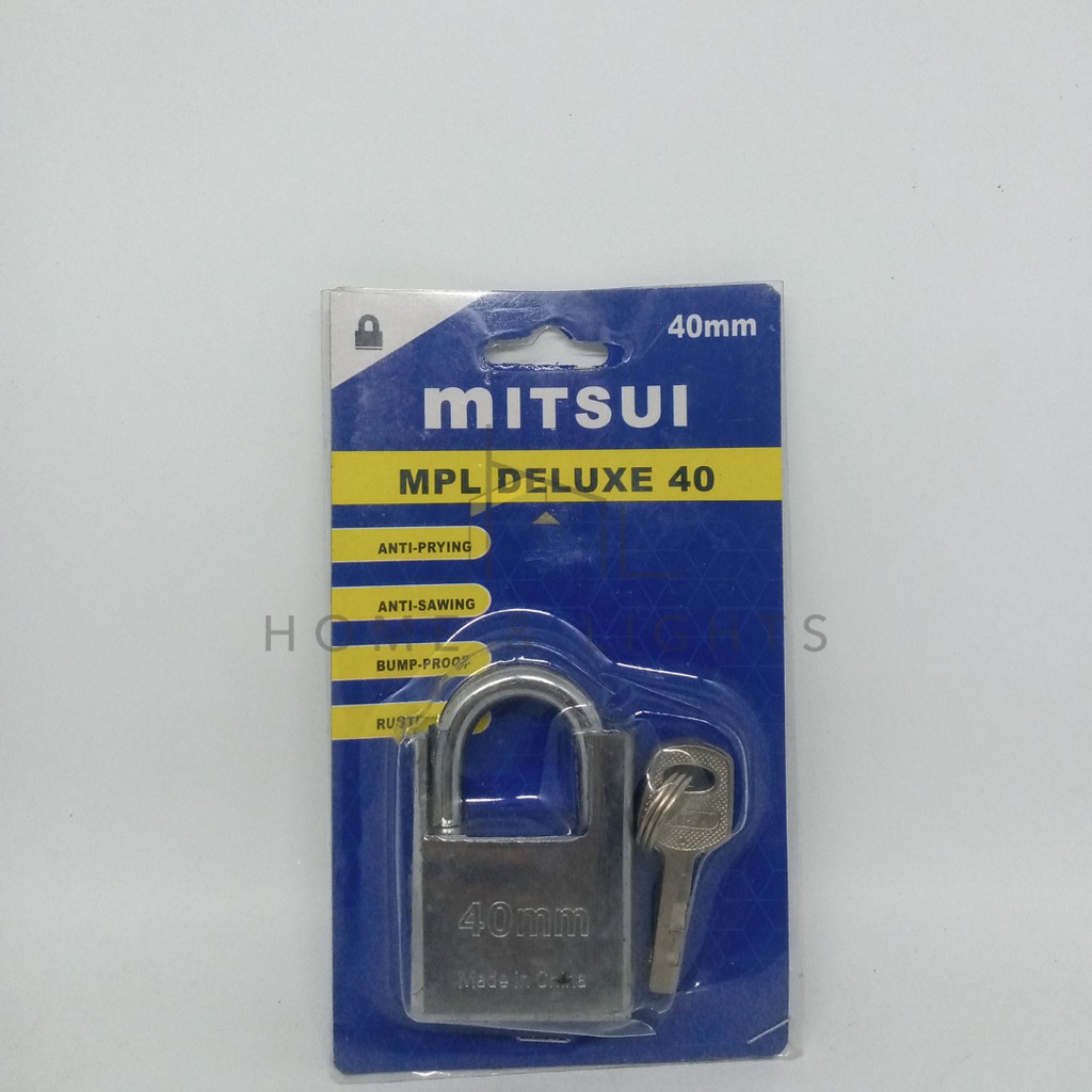 Mitsui Gembok Baja Deluxe PTH 40 dan 50 mm /  Gembok Jaket
