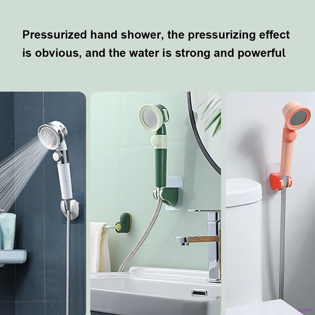 Shower Head Set Adjustable Handheld Showerhead Set Pressure Boosting Plating Bath Sprayer, White huiteni.id