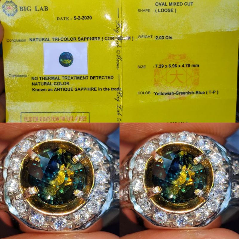 NATURAL TRI COLOR SAPPHIRE