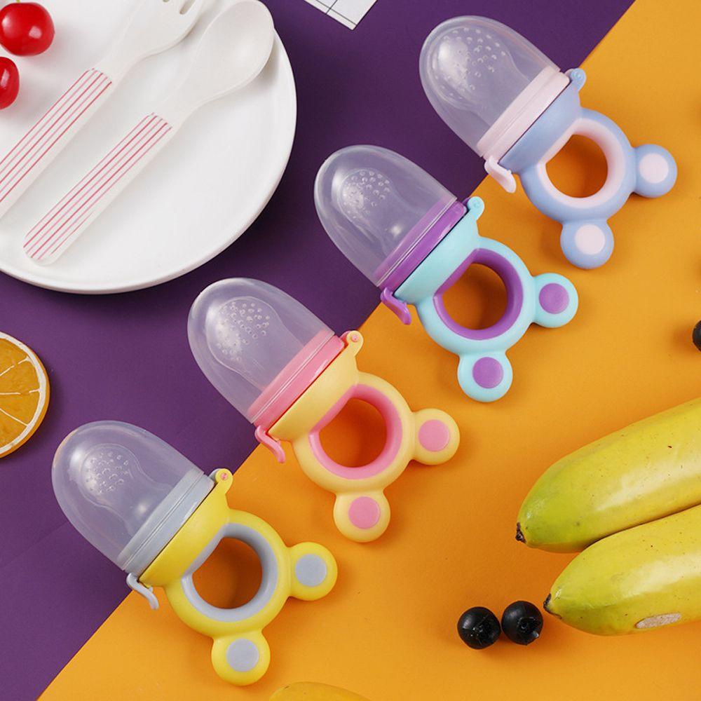 [Elegan] Baby Food Nibbler Lucu Aman Makan Buah Kartun Sayur Makanan Segar Silikon Anak Feeder