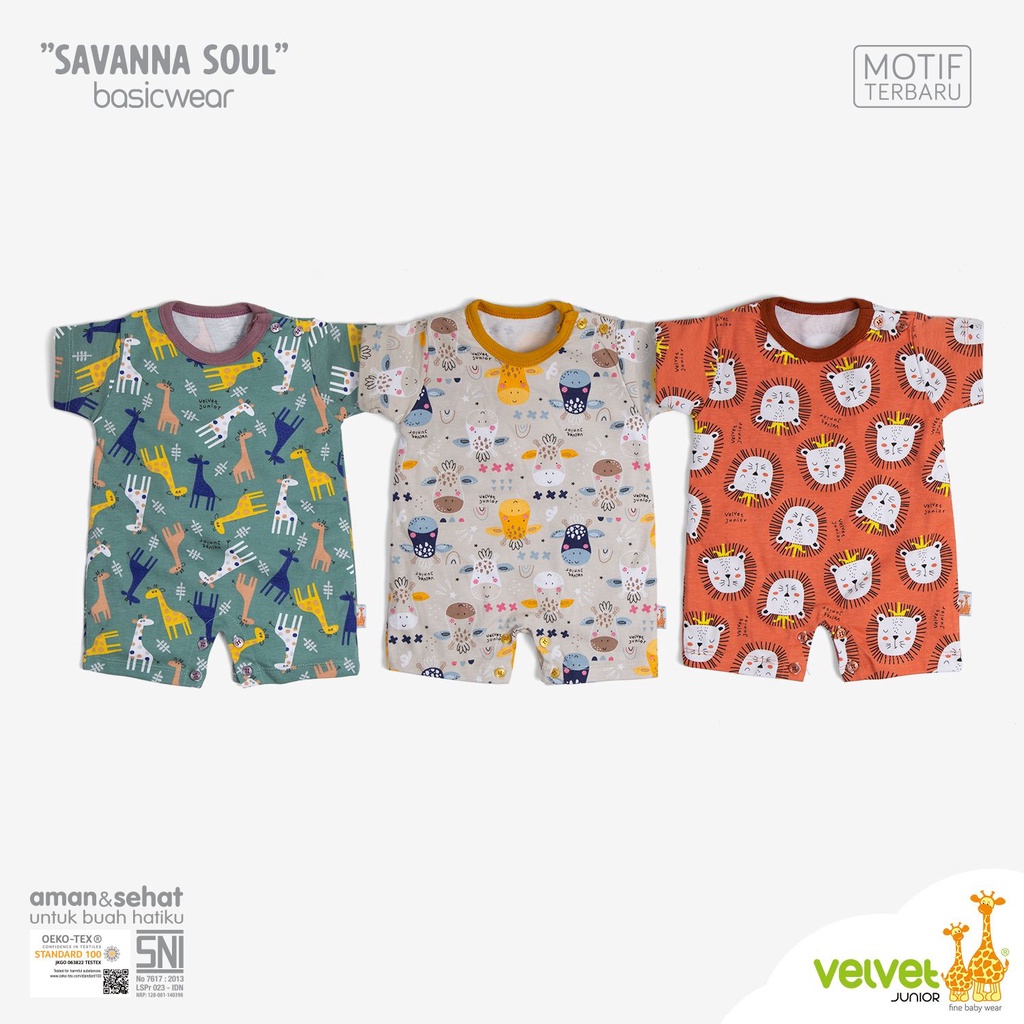 VELVET JUNIOR MURAH ROMPER BABY SEGIEMPAT COWOK CEWEK JUMPER BAYI RP4 S4