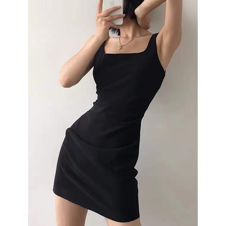 【LIVIAHOME】Livia Style Sleeveless Vest Dress Ladies Casual Sport Mini Bodycon Dress 2421(S/M/L)