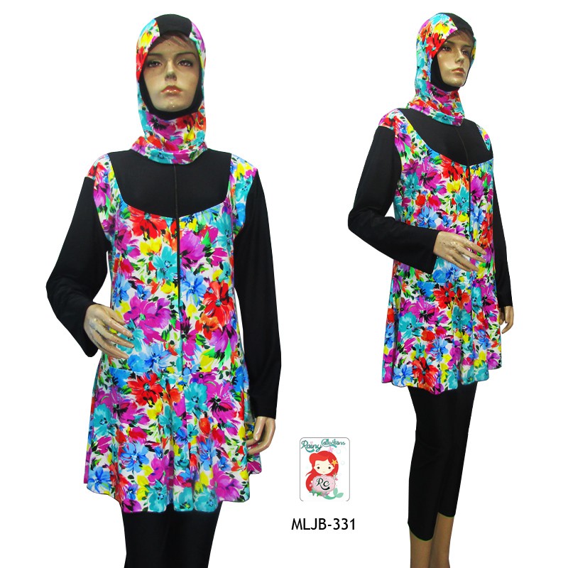 Rainy Collections Baju Renang Muslim Jumbo Bahan Premium Size 7L MLJB331