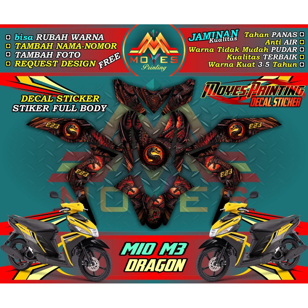 Stiker Decal Mio M3 Stiker Full body Motor Mio M3 Stiker Variasi