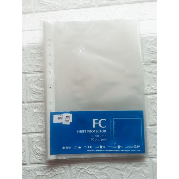

Daiichi Clear Sheet Protector PP Pocket ukuran FC