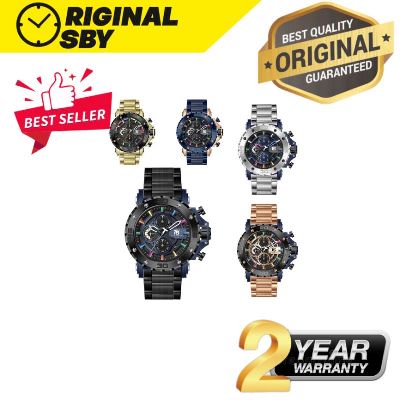 JAM TANGAN PRIA WANITA | RANTAI | KULIT | KARET | MURAH | pria T5 H 3702 - ori include box paper bag