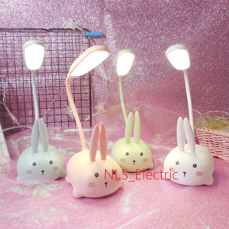 Lampu Meja Belajar LED Desk Portable charge USB cas baca RABBIT