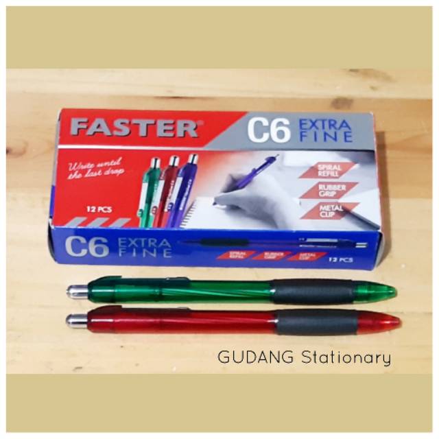 Ballpoint FASTER C6 [ isi 12 pcs ]