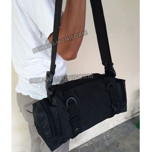 Tas Selempang Kecil Hitam Tactical