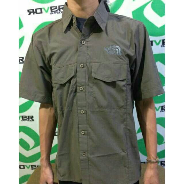 Baju Pakaian Kemeja Lapangan Lengan Panjang Outdoor Polos