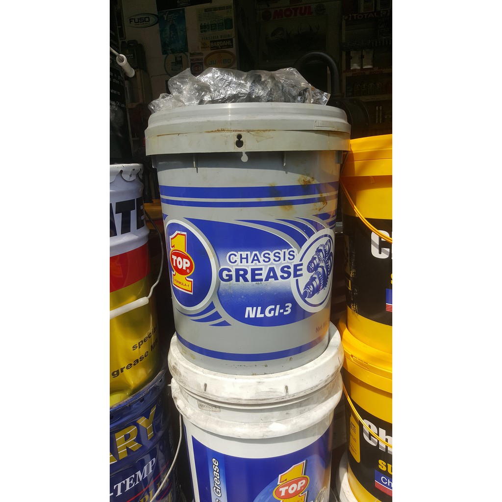 Top1 Top One Top 1 Chassis Grease 15kg - stempet / gemuk Calcium Calsium tahan anti air