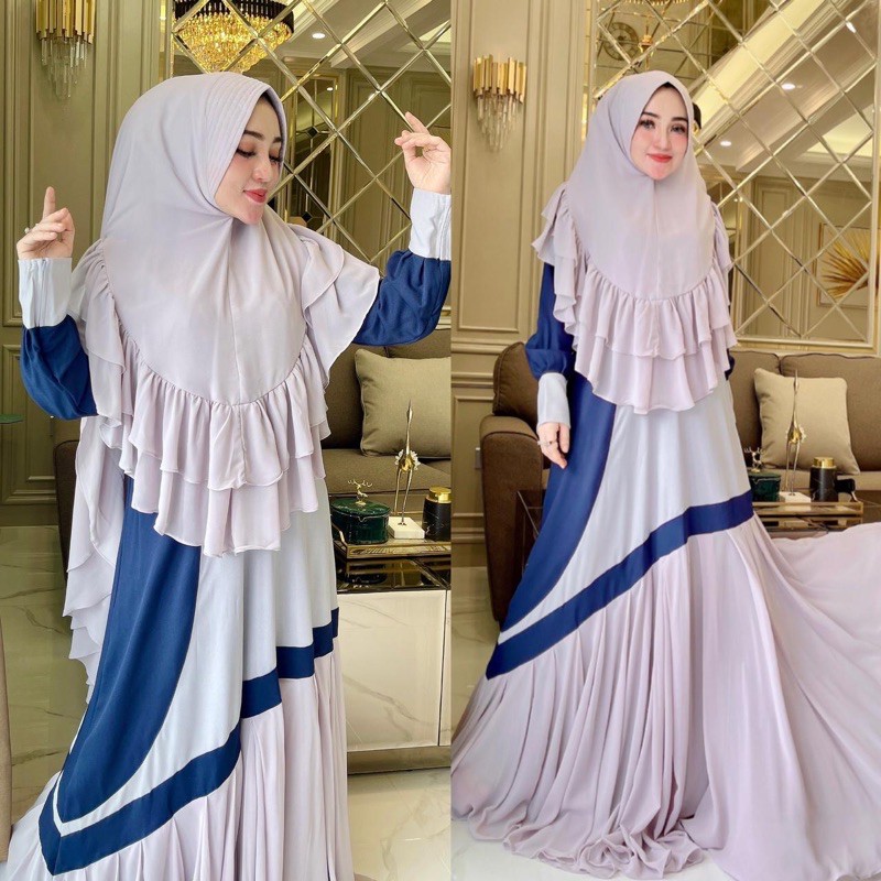 Gamis Syar'i Premium Abu By Shellasaukia