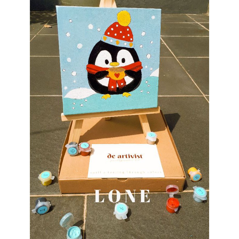 

Paint by numbers [ Lone ] | de.artivist | painting-kit | canvas 20x20