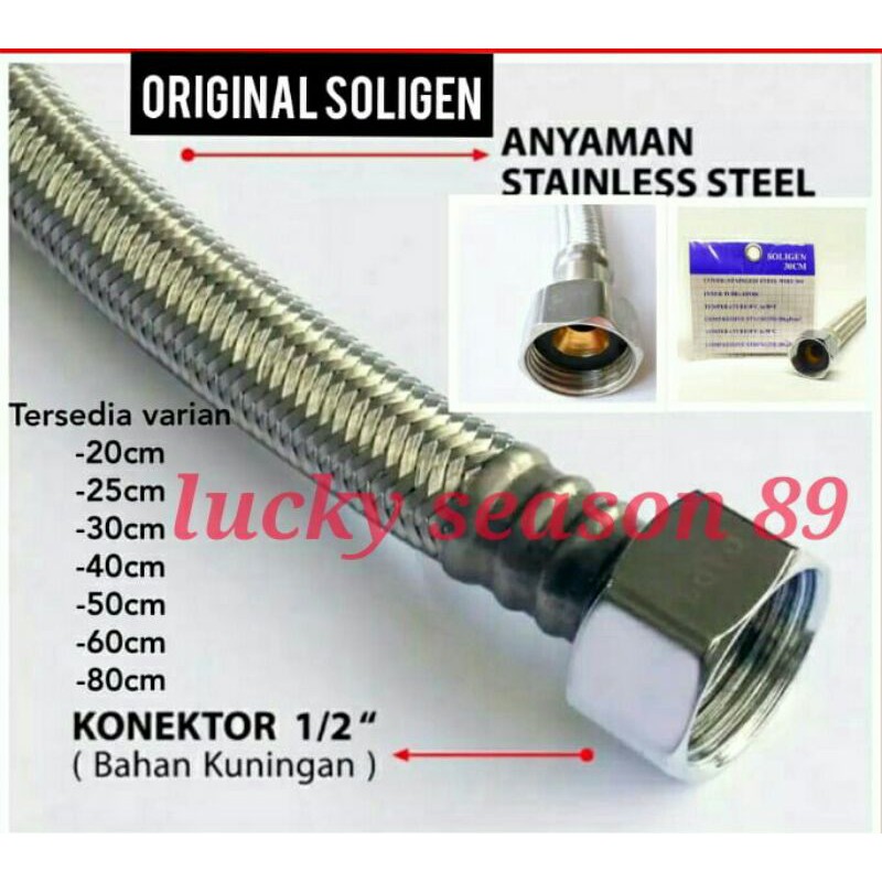 Selang Flexibel Anyam Soligen Varian 20cm-100cm/Selang Flexibel