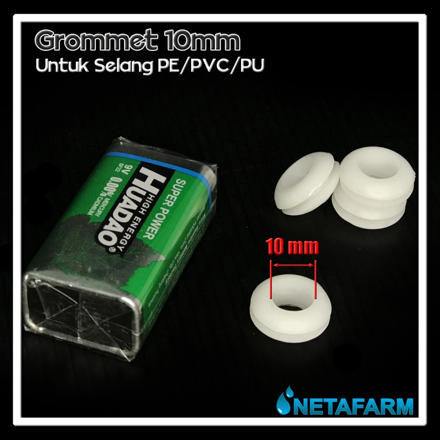 Grommet 10 mm Untuk Selang PE, PU, PVC ( Satuan )