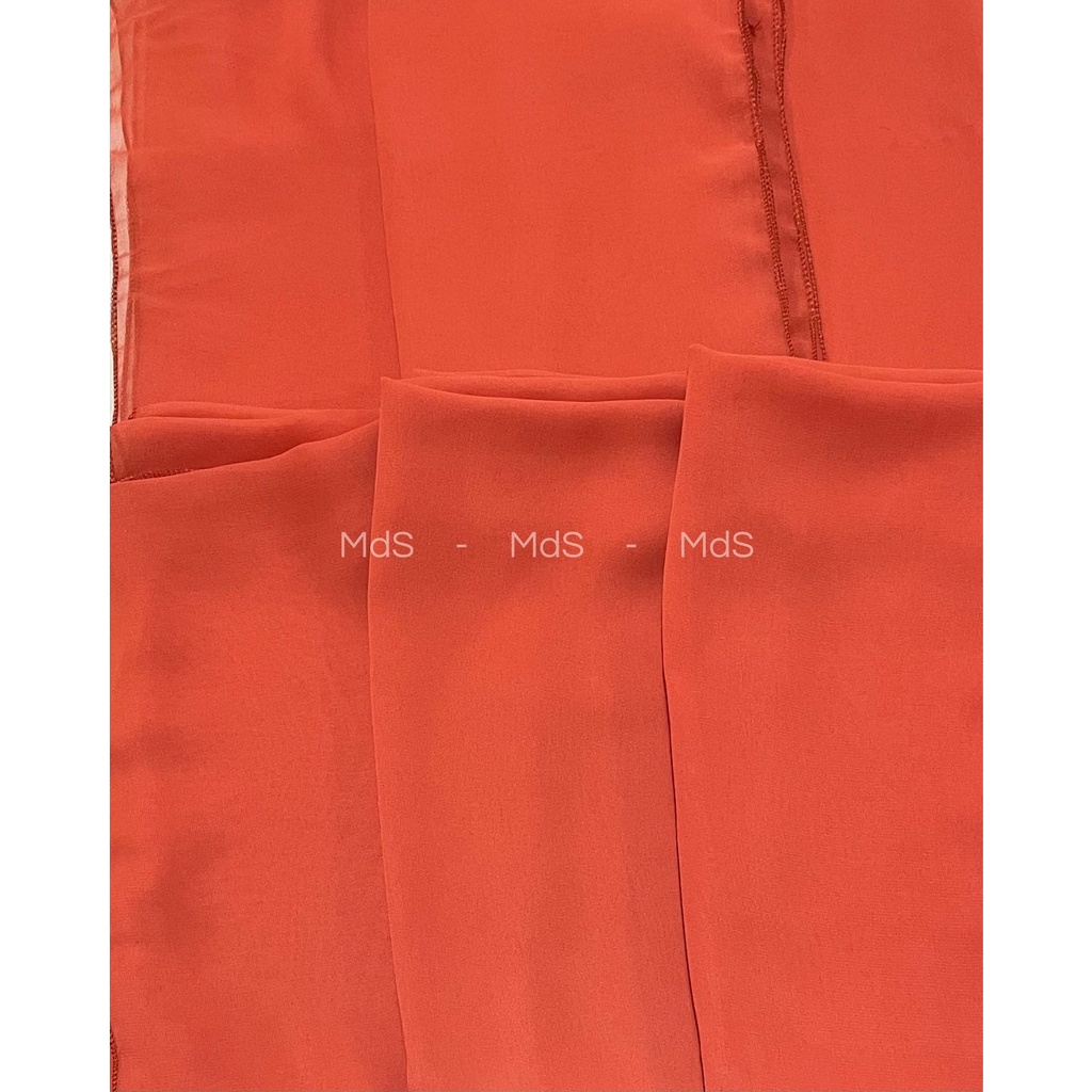 Selendang Crep Bali Panjang 2,5 Meter-Brick Red02