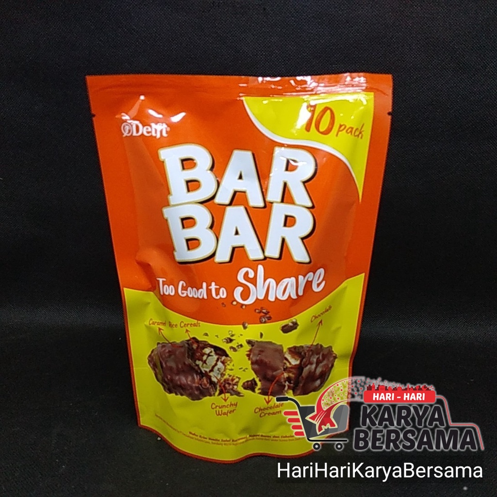 

DELFI BAR BAR CHOCOLATE POUCH 10'S X 8GR