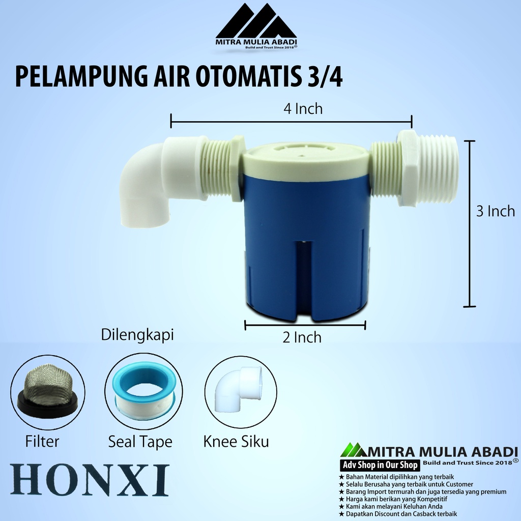 Pelampung Kran Air Otomatis 3/4 Inchi | Automatic Water Level Control