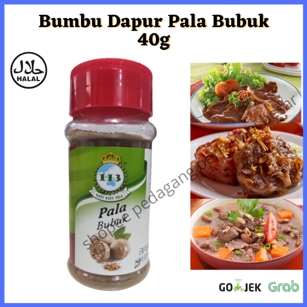 113 Pala Bubuk 40g/ Bumbu Dapur / Penyedap Rasa/ Rempah Rempah/ Bumbu Masak