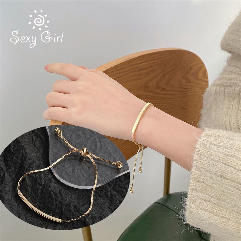 Gelang Tangan Model Tulang Ular Rumbai Adjustable Gaya Korea Untuk Wanita