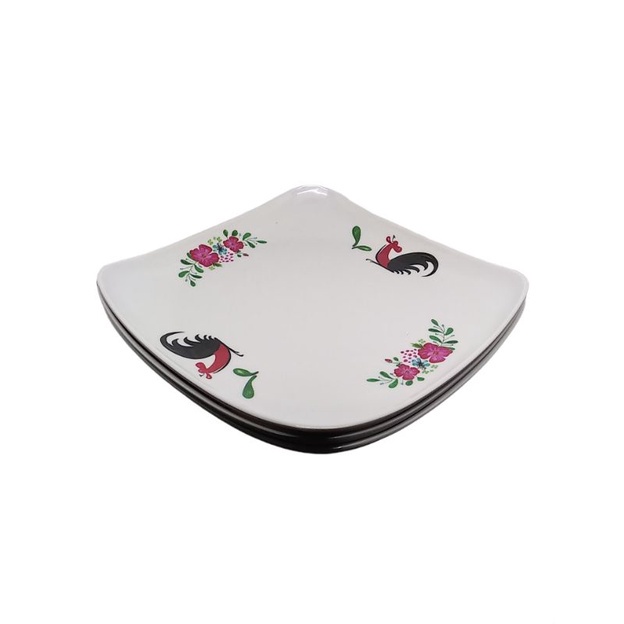 PIRING MELAMIN SEGI AYAM 6 PCS PIRING MAKAN MELAMIN BESAR PIRING BESAR MELAMIN