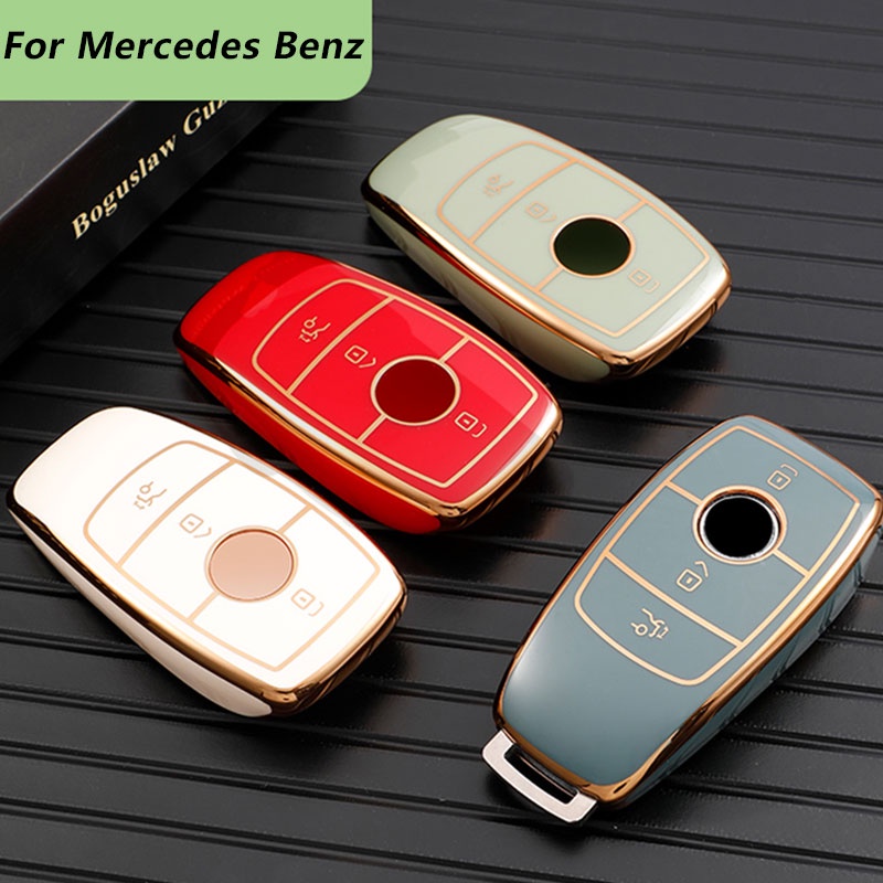 Cover Case Kunci Mobil Untuk Mercedes Benz A C E S G Class GLC CLE CLA W177 W205 W213 W222 X167 Tas Fob Shell Hodler Pelindung