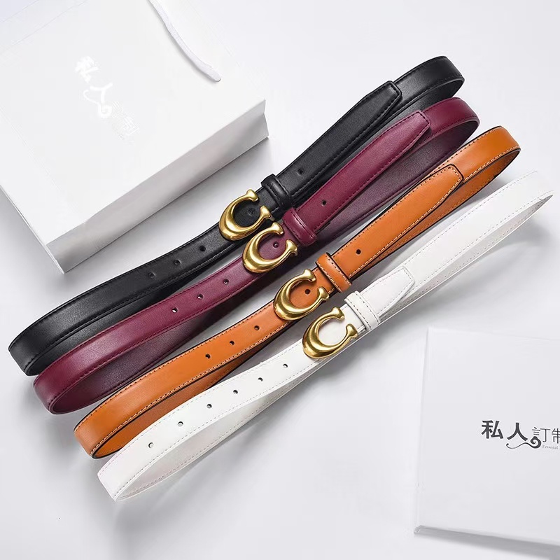 BGS-067 Sabuk Wanita Fashion Kulit Sapi Asli, Ikat Pinggang Wanita Kulit Import, Classic Basic Belt Korea