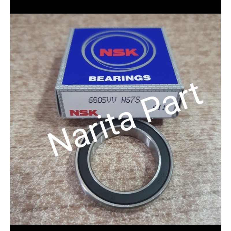 Bearing 6805 VV / DD / 2RS / LL tutup karet NSK Asli
