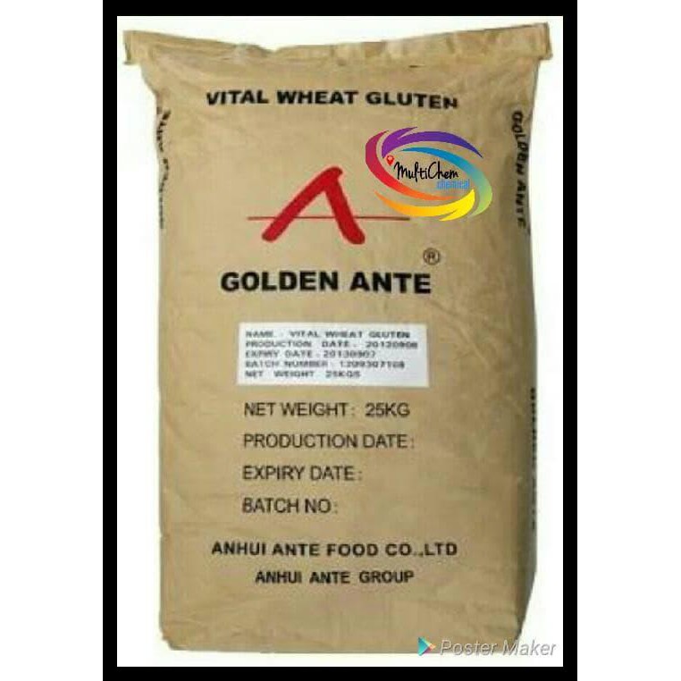 

TERLARIS! VITAL WHEAT GLUTEN ex. CHINA. VWG. FOOD GRADE. PROTEIN. || 500gr