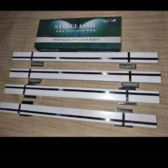 Handle pintu minimalis / tarikan pintu rumah dan body kunci peelor