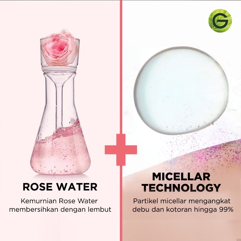 GARNIER Micellar Water Pink | Blue Biru | Bi-phase Oil | Vit C Kuning | Rose Water 50ml 125ml 400ml