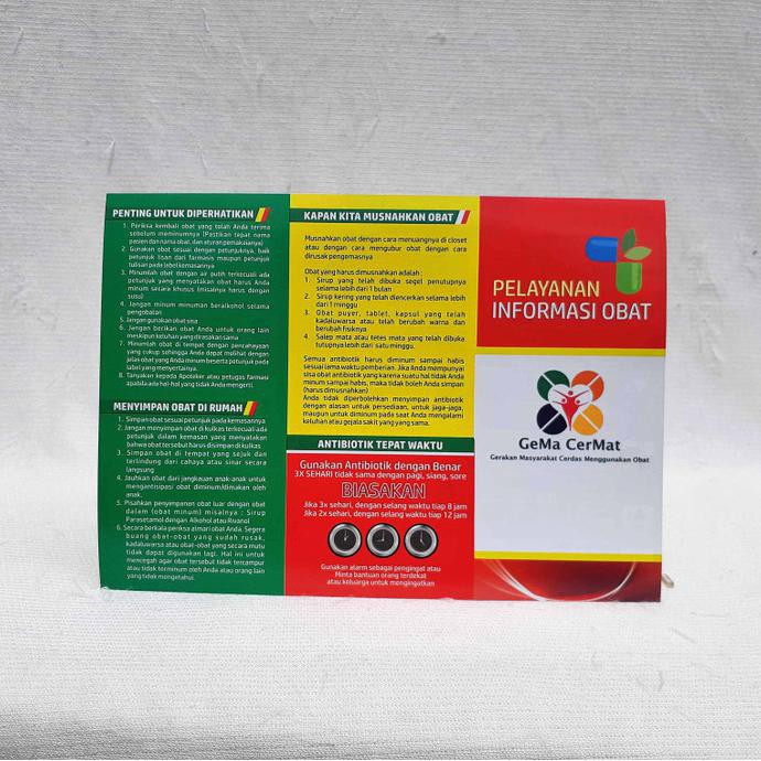 

Leaflet Brosur PIO (Pelayanan Informasi Obat) - Paket Isi 25 SPECIAL