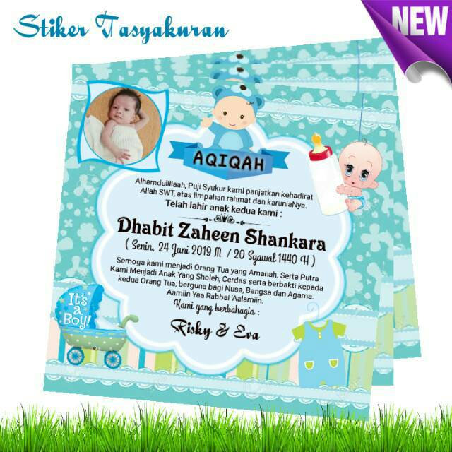 

Stiker Aqiqah Anak Isi 100 lembar + Request Foto Anak