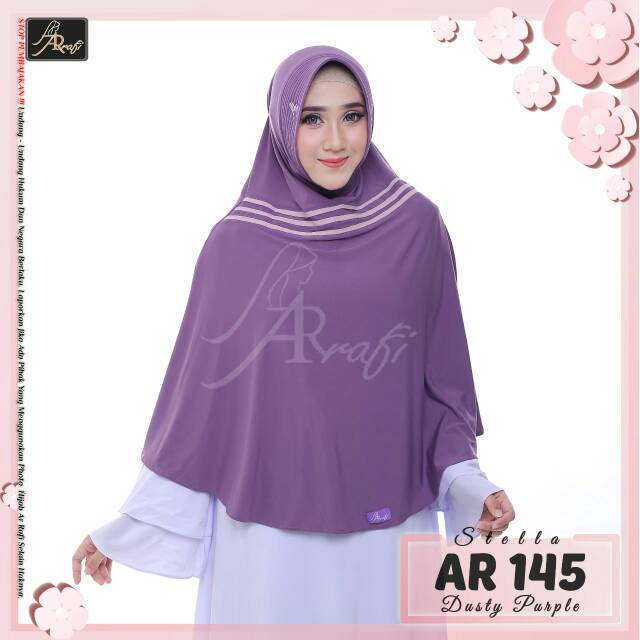 Hijab Ar Rafi AR 145 bergo nina zatulini Hijab syar'i jilbab instan kerudung jumbo khimar serut tren
