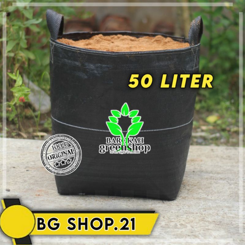 PLANTER BAG TEBAL 50 LITER HITAM MURAH-PLANTERBAG 40×40 HITAM MURAH - POT-MEDIA TANAM