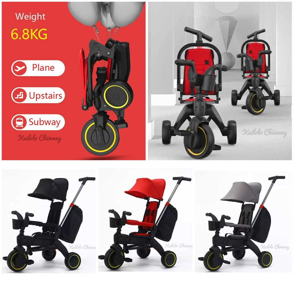 Stroller Sepeda Anak Lipat Roda Tiga Tricycle Liki Trike