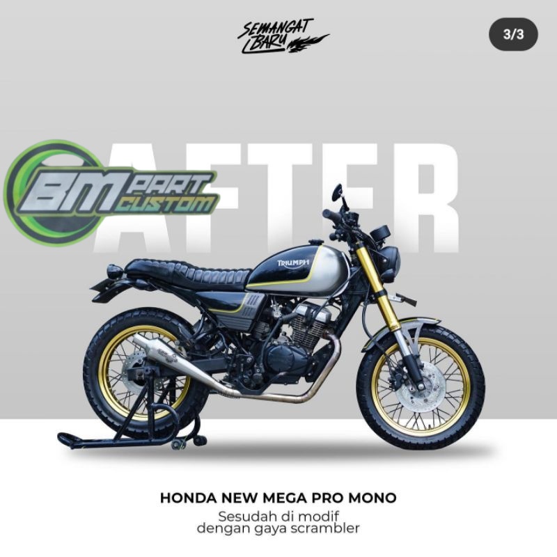 PAKET MEGA PRO MONO JAPSTYLE PAKET CUSTOM NEWMEGAPRO MONO, VERZA, FULLSEMOTOR PLUS SHOCK USD DAN BAN
