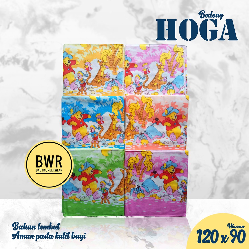 [ 6pc ] Bedong HOGA 120 x 90 | Flanel Selimut &amp; Bedong Bayi Newborn - Bwr