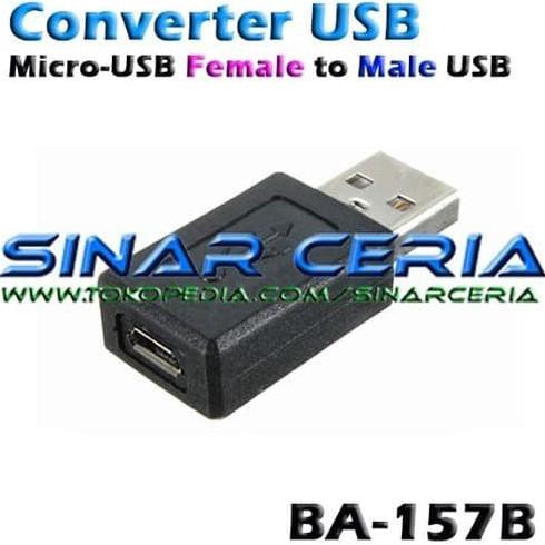 Converter Micro USB Female to Male USB 2.0 Socket Micro-USB Putih sincer02 Buru Order