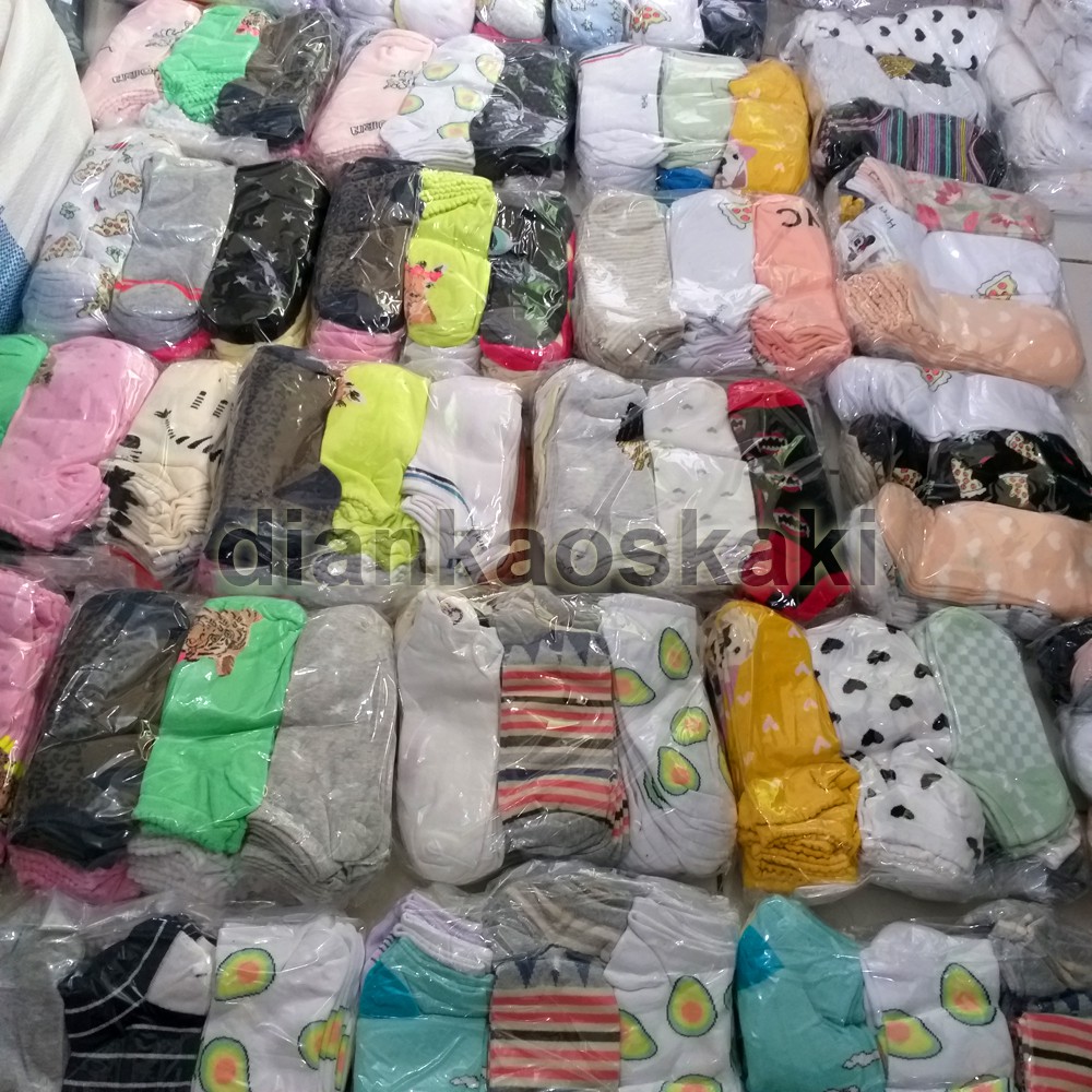 [ 12 PASANG ] KAOS KAKI PENDEK SEMATA KAKI MOTIF PRIA WANITA DEWASA