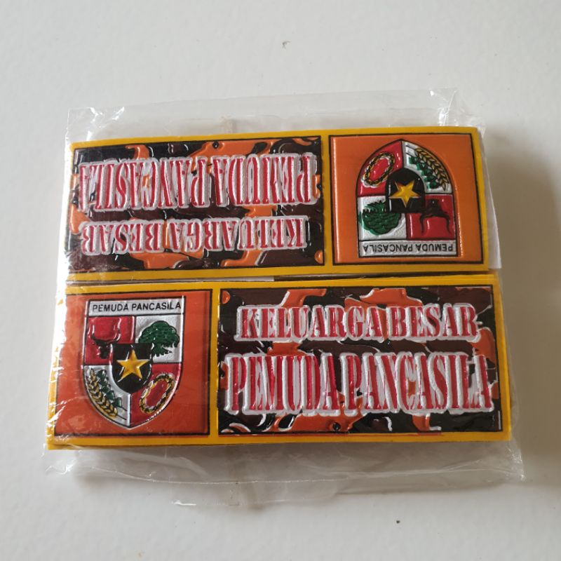 STICKER EMBOS LOGO PLAT NO PP (PEMUDA PANCASILA)/STIKER LOGO TIMBUL PP