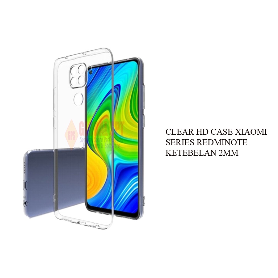 CLEAR HARD CASE TRANSPARAN KETEBALAN 2MM / XIAOMI REDMINOTE 10 / NOTE 9 / NOTE 10 PRO / NOTE 5 PRO / NOTE 5A / NOTE 5A FINGER PRINT / NOTE 6 PRO / NOTE 7 / NOTE 8 / NOTE 8 PRO / NOTE 9 PRO