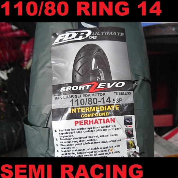 Ban Belakang Gambot FDR Sport Zevo 110/80 ring 14 semi racing motor Vario Beat Mio