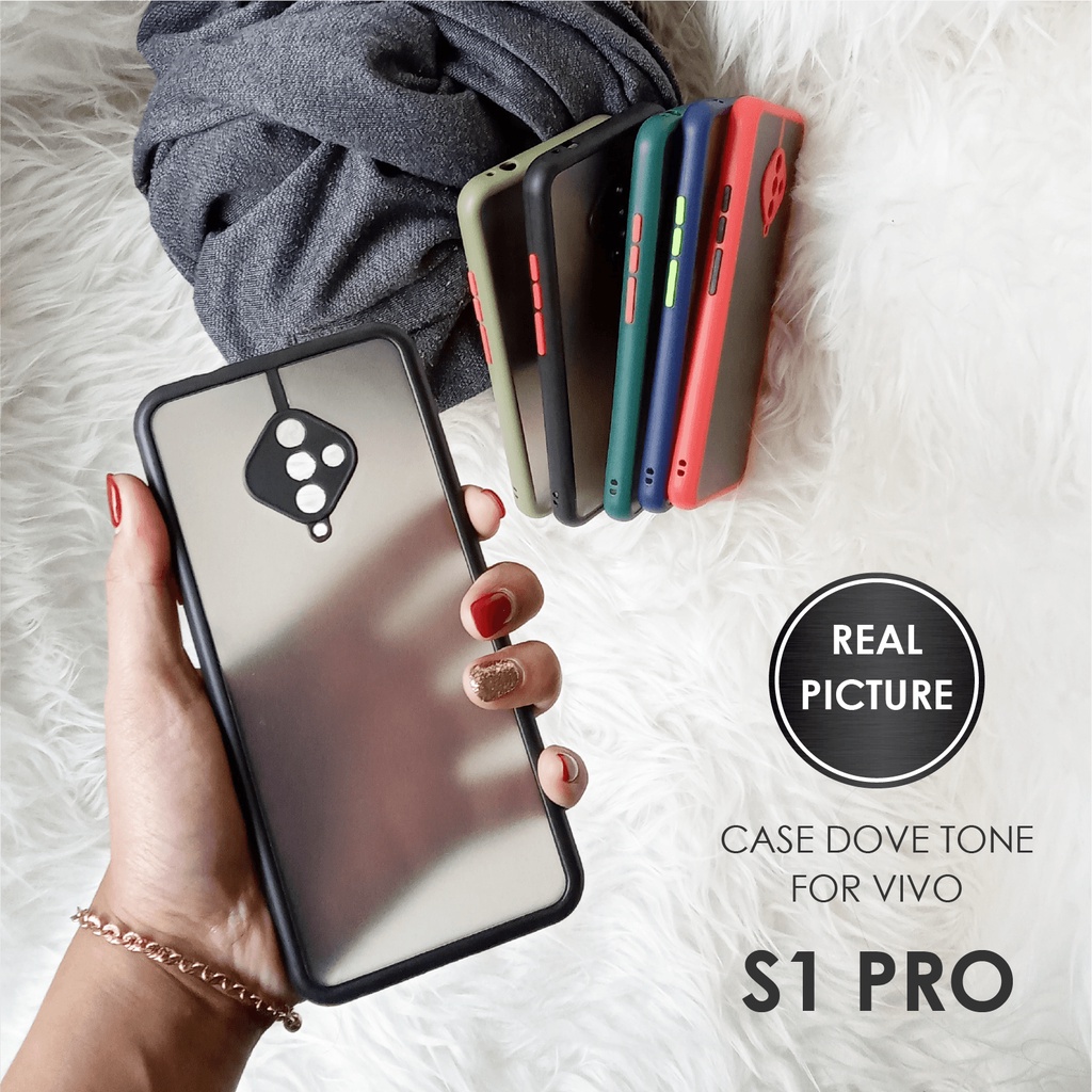 CASE HP VIVO S1 PRO SOFTCASE DOVE MATTE PLUS PELINDUNG CAMERA