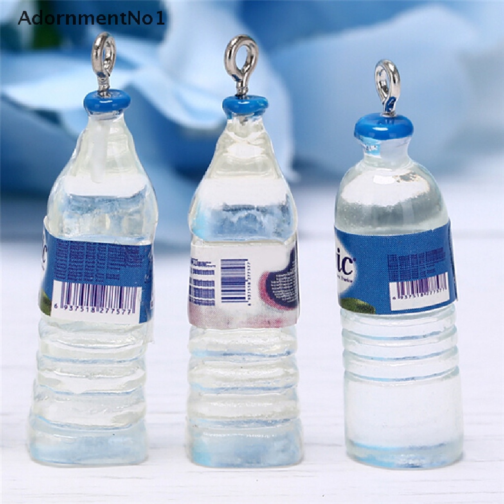 (AdornmentNo1) 10pcs / Set Gantungan Kunci Bentuk Botol Bir Mineral Untuk Perhiasan DIY