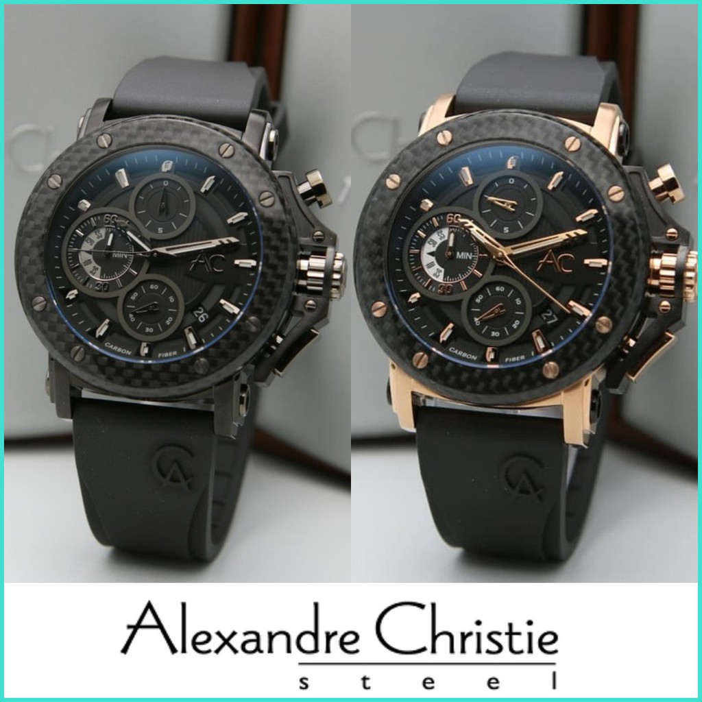 BISA COD - JAM TANGAN ALEXANDRE CHRISTIE 9205 PRIA ORIGINAL / AC9205 - CARBON