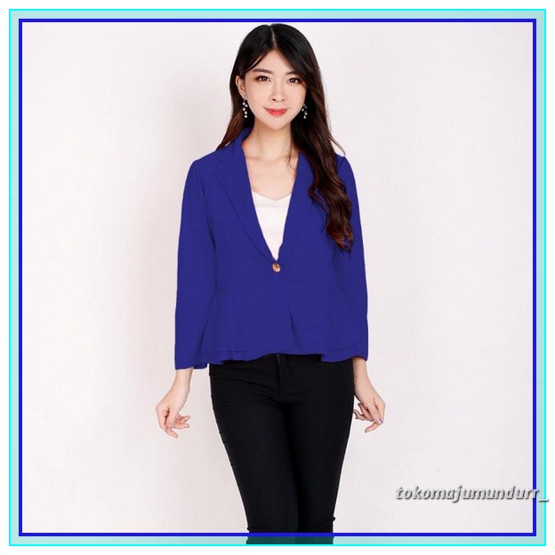 Oversize Blazer - Blazer Wanita Korea Kekinian Putih Hitam Ootd Blaser Zaza_Fashion Blazer Wanita Ko