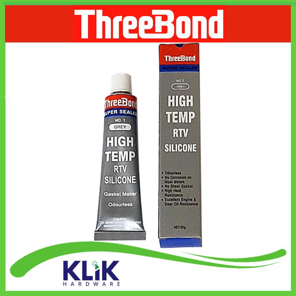 Threebond High Temp RTV Liquid Gasket Grey 30 gram Lem Paking Gasket Cair Abu