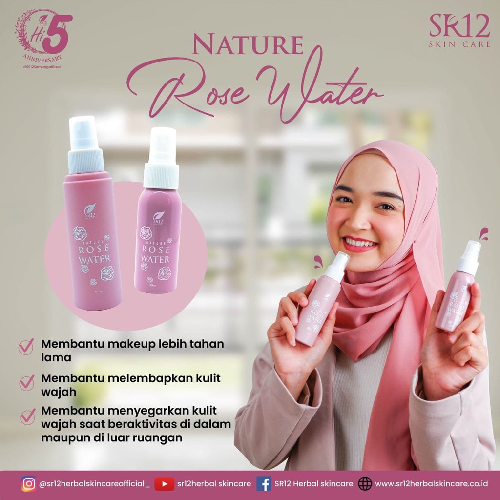 ROSE WATER SR12 60ML/ SETTING SPRAY / FACE MIST
