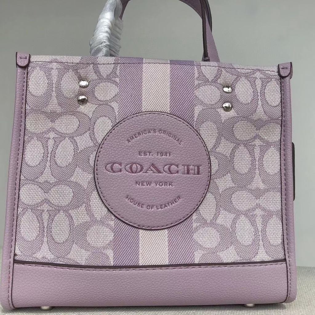 8417 coach Dempsey Mini Canvas Field Tote 22 Vertical Small Tote Shopping Bag